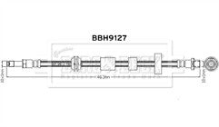 Borg & Beck - BRAKE HOSE - BBH9127 - Fits: V40 Cross Country 2012- 526