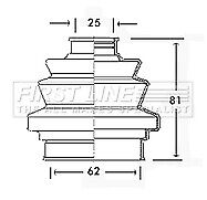 First Line - CV JOINT BOOT KIT - FCB2196 - Fits: BMW, Ford, GM - Inner/outer
