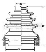 First Line - CV JOINT BOOT KIT - FCB6187 - Fits: Toyota Yaris