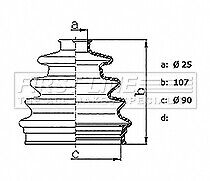 First Line - CV JOINT BOOT KIT - FCB6227R - Fits: Peugeot 308, Citreon C4