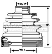 First Line - CV JOINT BOOT KIT - FCB6222 - Fits: Mazda 6