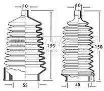 First Line - STEERING GAITER KIT - FSG3087 - Fits: Ford - Power Steering