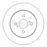Borg & Beck - BRAKE DISC PAIR - BBD4561 - Fits: Toyota Yaris 1.0 05-