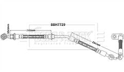Borg & Beck - BRAKE HOSE - BBH7729 - Fits: Toy Urban Cruiser,Verso,Yaris