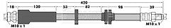 Borg & Beck - BRAKE HOSE - BBH7375 - Fits: Alfa 156,159,Brea,Spider