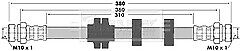 Borg & Beck - BRAKE HOSE - BBH7372 - Fits: Alfa 147,156,GT