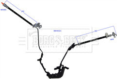 Borg & Beck - BRAKE HOSE - BBH9023 - Fits: Berlingo,Partner 2008-