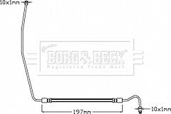Borg & Beck - BRAKE HOSE - BBH8327 - Fits: Ren Scenic,Grand Scenic,Megane
