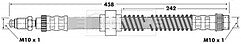 Borg & Beck - BRAKE HOSE - BBH6270 - Fits: Peugeot 405 88-