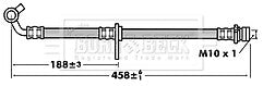 Borg & Beck - BRAKE HOSE - BBH7442 - Fits: Honda FR-V 02/05-