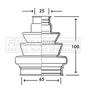 First Line - CV JOINT BOOT KIT - FCB2777 - Fits: Vauxhall, Opel - Inner