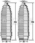 First Line - STEERING GAITER KIT - FSG3385 - Fits: Volvo XC90