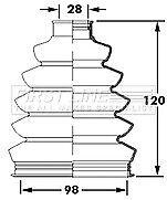 First Line - CV JOINT BOOT KIT - FCB2394 - Fits: Audi, VW - Outer