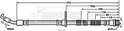 Borg & Beck - BRAKE HOSE - BBH7634 - Fits: Mazda 2 DE 1.3,1.4,1.5,1.6