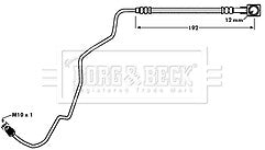 Borg & Beck - BRAKE HOSE - BBH7936 - Fits: VAG Ibiza,Fabia,Polo