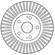 Borg & Beck - BRAKE DISC PAIR - BBD4605 - Fits: Toyota Corolla Verso,Auris 04-