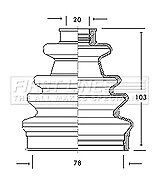 First Line - CV JOINT BOOT KIT - FCB2041 - Fits: Ford, Rover - Inner and Outer