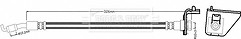 Borg & Beck - BRAKE HOSE - BBH8584 - Fits: KIA Sorento 10/12-12/15