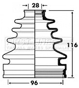 First Line - CV JOINT BOOT KIT - FCB2874 - Fits: Toyota Land Cruiser Amazon