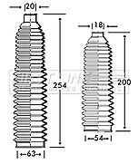 First Line - STEERING GAITER KIT - FSG3220 - Fits: Audi A4, A6 4cyl