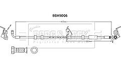 Borg & Beck - BRAKE HOSE - BBH9006 - Fits: V60 2018- various