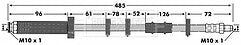 Borg & Beck - BRAKE HOSE - BBH6773 - Fits: PSA Jumper,Boxer,Fiat Ducato