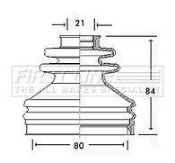 First Line - CV JOINT BOOT KIT - FCB2598 - Fits: Rover Group - Inner
