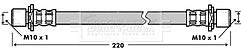 Borg & Beck - BRAKE HOSE - BBH7330 - Fits: Daihat Copen,Cuore,Sirion,YRV