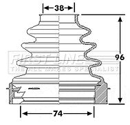 First Line - CV JOINT BOOT KIT - FCB6254 - Fits: Citreon C5, C6