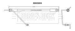 Borg & Beck - BRAKE HOSE - BBH9003 - Fits: E-Tron, E-Tron Sport Back 2018-