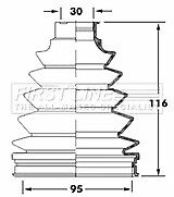 First Line - CV JOINT BOOT KIT - FCB6051 - Fits: Toyota Avensis Verso, Camry