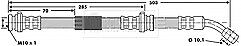 Borg & Beck - BRAKE HOSE - BBH6586 - Fits: Nissan Sunny,100NX