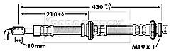 Borg & Beck - BRAKE HOSE - BBH6756 - Fits: GM Frontera B