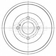 Borg & Beck - BRAKE DRUM - BBR7270 - Fits: Ford B-Max 10/12-