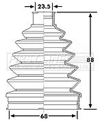 First Line - CV JOINT BOOT KIT - FCB6270 - Fits: Fiat Sedici