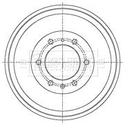 Borg & Beck - BRAKE DRUM - BBR7265 - Fits: Isuzu D-Max 2.5 CRDi 06/12-