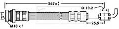 Borg & Beck - BRAKE HOSE - BBH7128 - Fits: Izusu Trooper,GM Frontera A