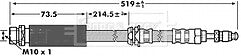 Borg & Beck - BRAKE HOSE - BBH6965 - Fits: Ford Fiesta 02-08