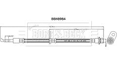 Borg & Beck - BRAKE HOSE - BBH8984 - Fits: RAV 4 V (2018-) _A5_