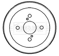Borg & Beck - BRAKE DRUM - BBR7182 - Fits: Toyota Yaris inc. Verso 1/99-