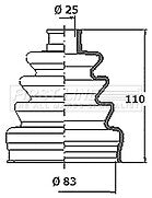 First Line - CV JOINT BOOT KIT - FCB2363R - Fits: Skoda Fabia - Outer