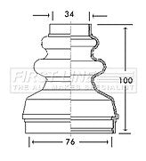 First Line - CV JOINT BOOT KIT - FCB2736 - Fits: Citroen - Inner