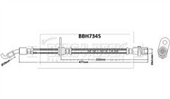 Borg & Beck - BRAKE HOSE - BBH7345 - Fits: Subaru Impreza 2.0 00-