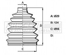 First Line - CV JOINT BOOT KIT - FCB6384 - Fits: Mercedes ML Class 3.0CDi