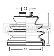 First Line - CV JOINT BOOT KIT - FCB2063 - Fits: Ford, Nissan - Outer