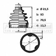 First Line - CV JOINT BOOT KIT - FCB6441 - Fits: RIO