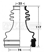 First Line - CV JOINT BOOT KIT - FCB2916 - Fits: Renault Espace IV