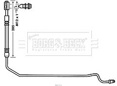 Borg & Beck - BRAKE HOSE - BBH7910 - Fits: VAG A6,Superb,Passat