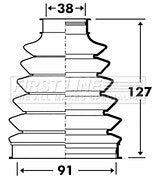 First Line - CV JOINT BOOT KIT - FCB6102 - Fits: Saab 9-3 02-on