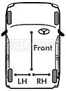 First Line - BRAKE CABLE - FRONT - FKB1545 - Fits: Volvo 740,760 85- (multilink)